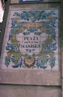 Sign to Plaza de Manises, Valencia